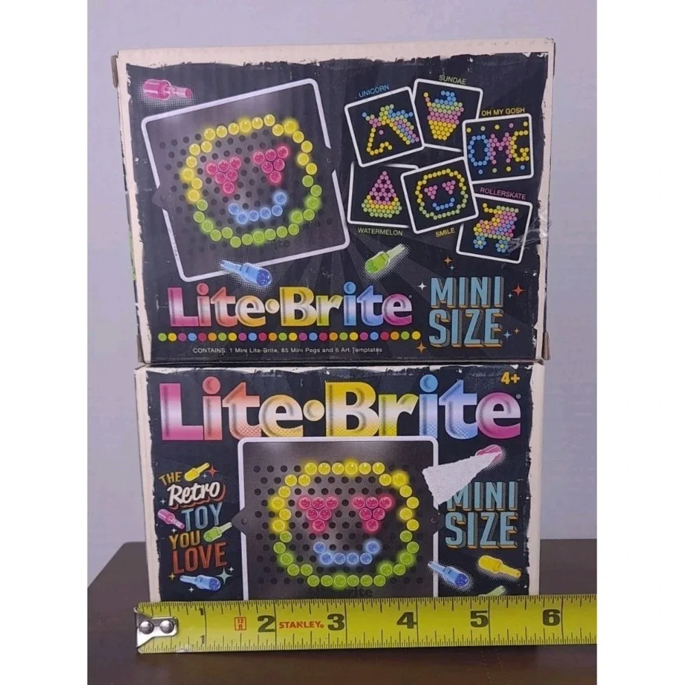 Mini Size Lite Brite Touch Kids' Light-Up Game Toy 92 Pieces Set Of 2